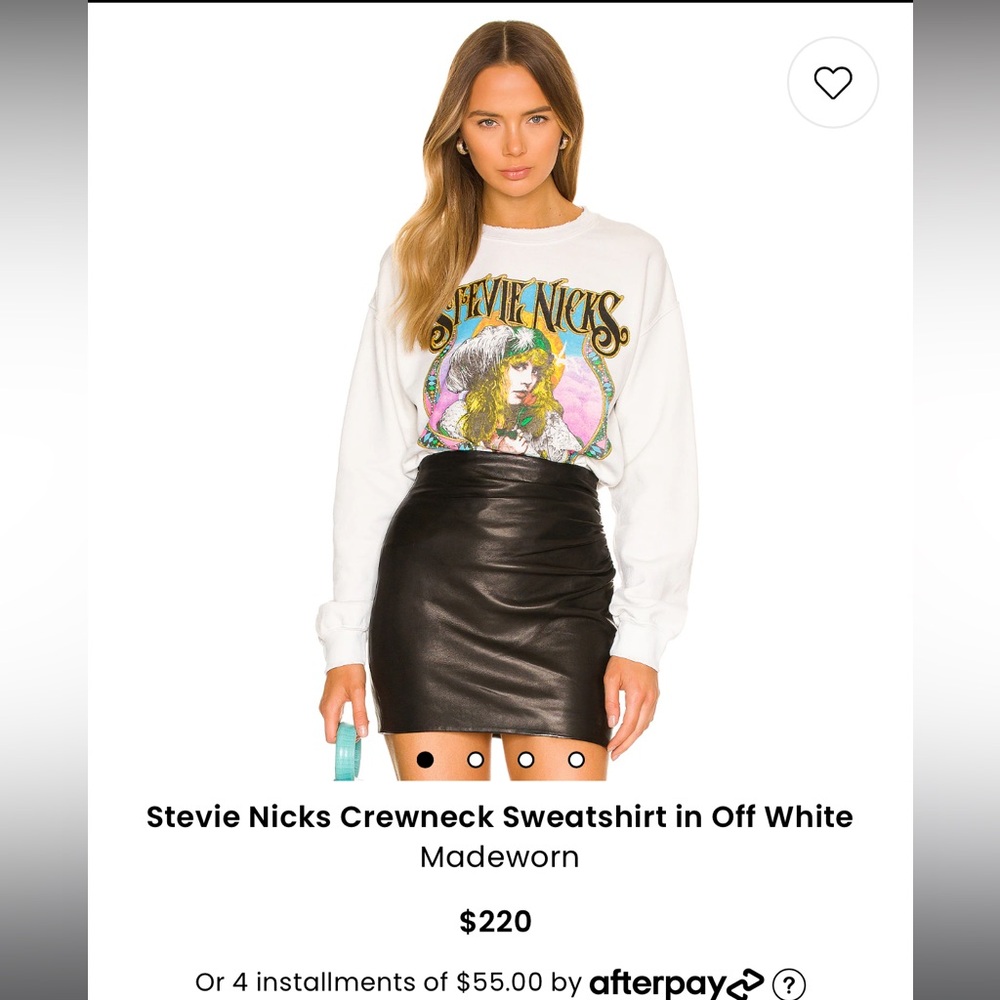 AUTHENTIC MADE WORN STEVIE NICKS SWEATSHIRT